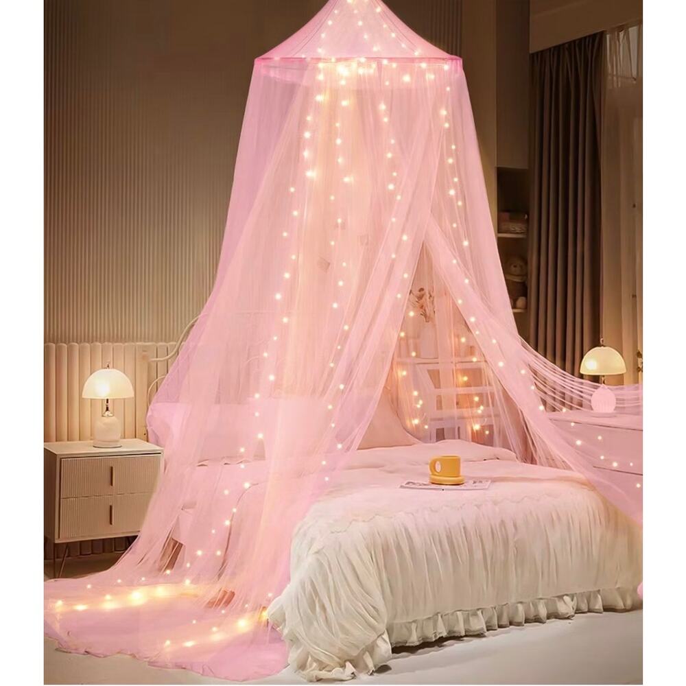 Hearth Song Princess Bed Canopy with Twinkling Gems